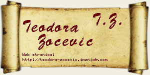Teodora Zoćević vizit kartica